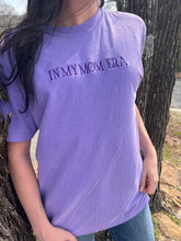 Load image into Gallery viewer, In My Mom Era Purple Embroidered Tee
