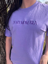 Load image into Gallery viewer, In My Mom Era Purple Embroidered Tee
