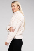 Load image into Gallery viewer, Fluffy Zip-Up Sweater Jacket
